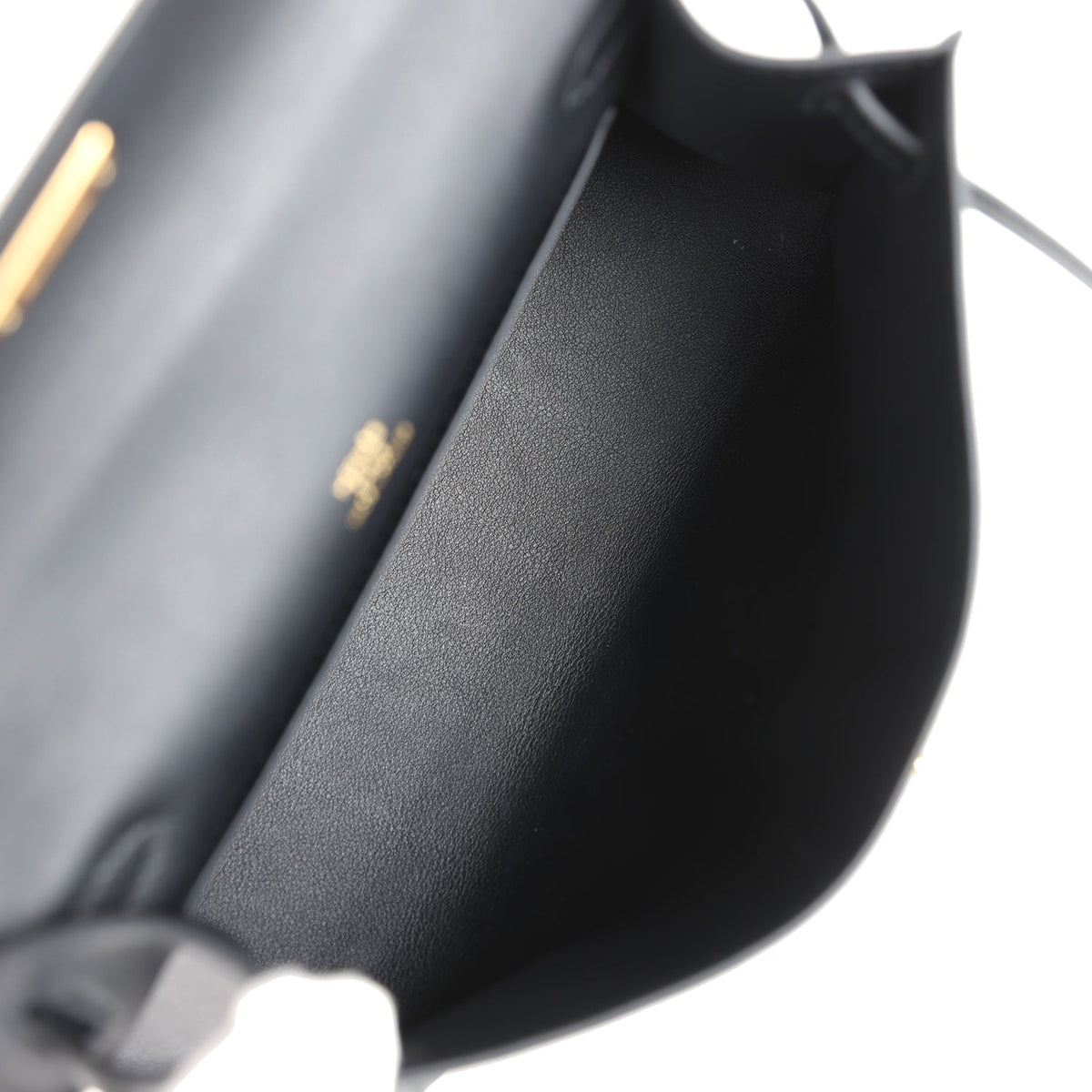 Hermès Kelly Pochette Black Swift Gold Hardware