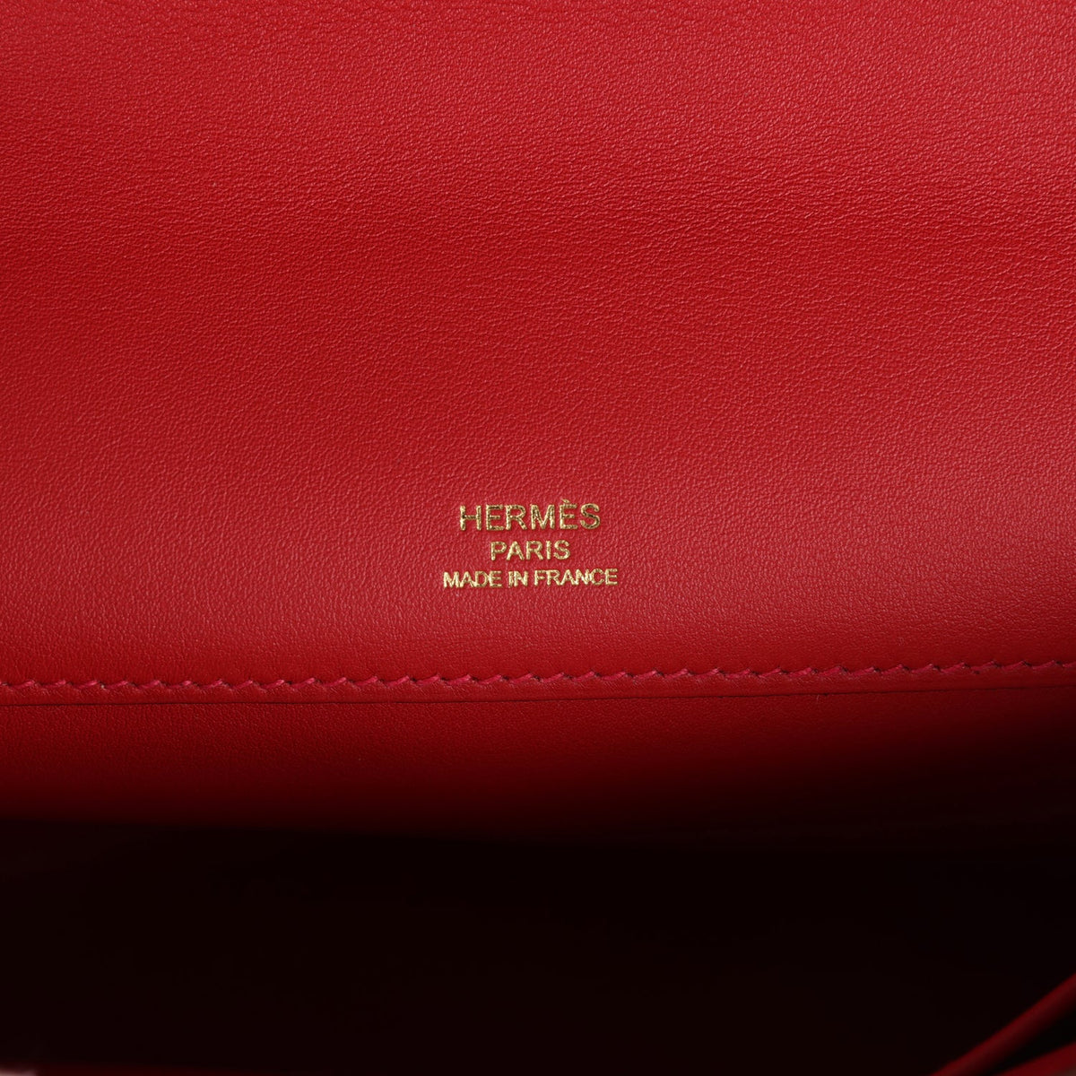 Hermès Kelly Cut Rouge Casaque Swift Gold Hardware