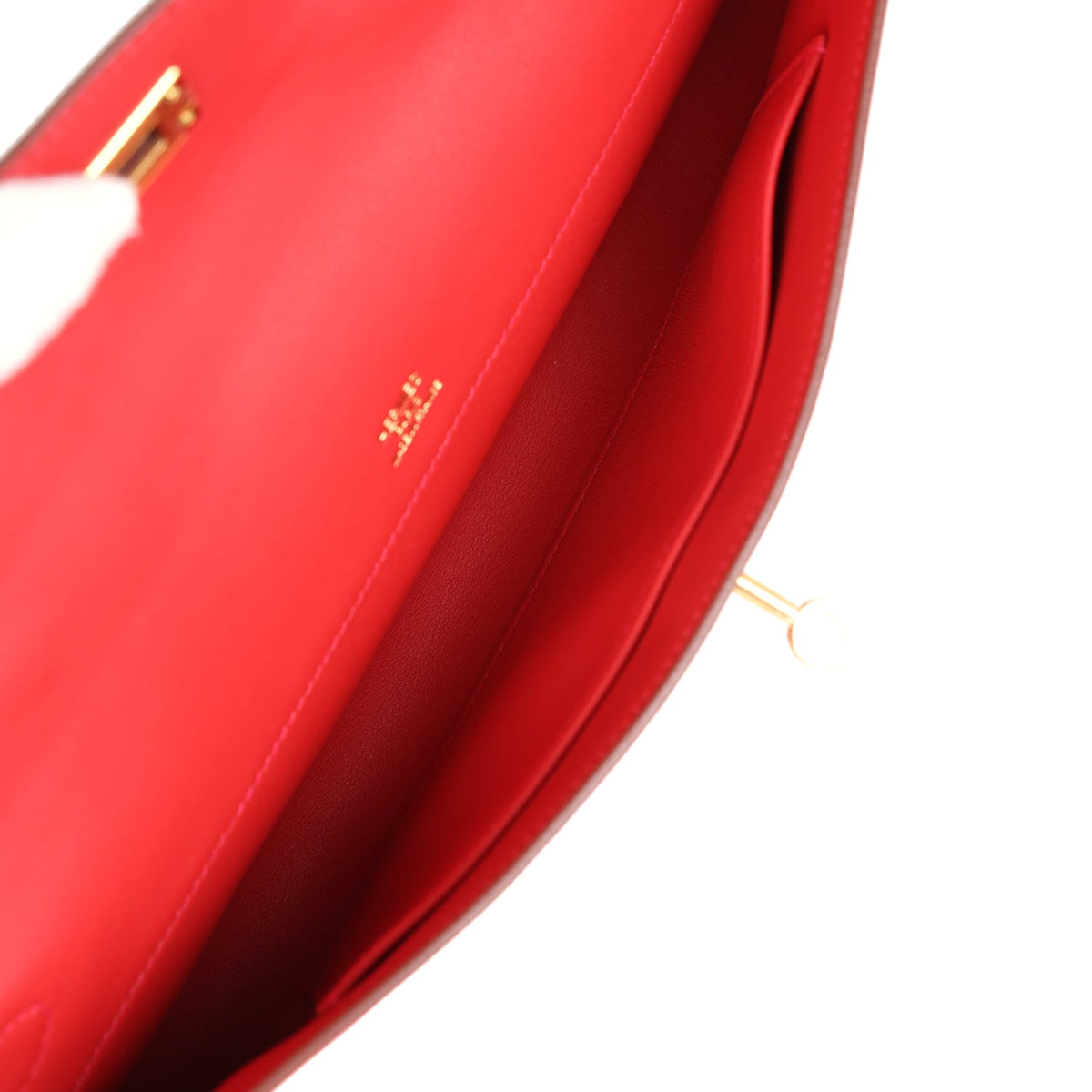 Hermès Kelly Cut Rouge Casaque Swift Gold Hardware
