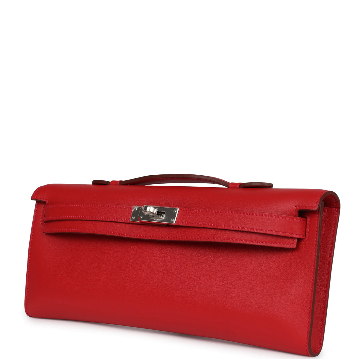 Hermès Kelly Cut Rouge Casaque Swift Palladium Hardware