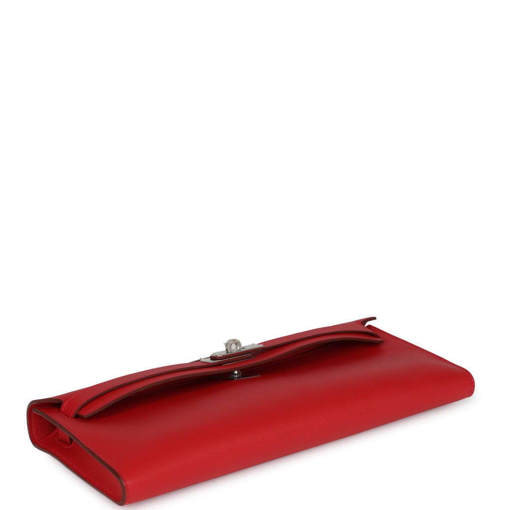 Hermès Kelly Cut Rouge Casaque Swift Palladium Hardware