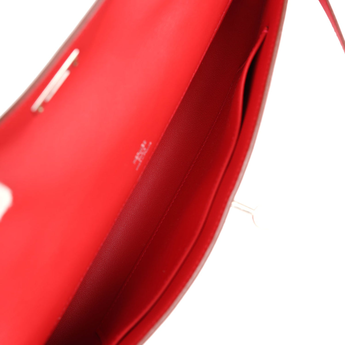 Hermès Kelly Cut Rouge Casaque Swift Palladium Hardware