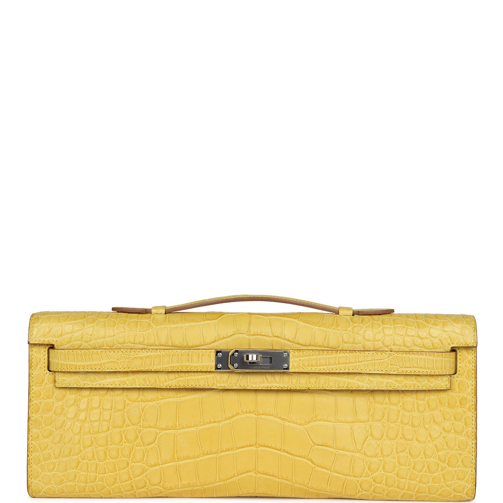 Hermès Kelly Cut Mimosa Matte Faux Leather Palladium Hardware