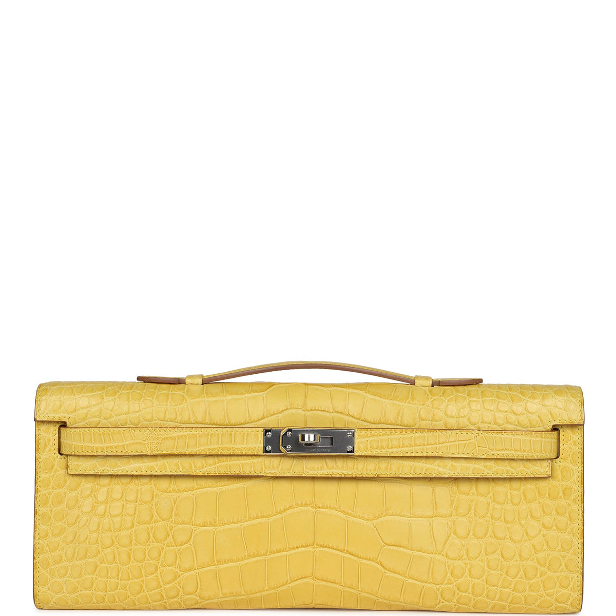 Hermès Kelly Cut Mimosa Matte Faux Leather Palladium Hardware