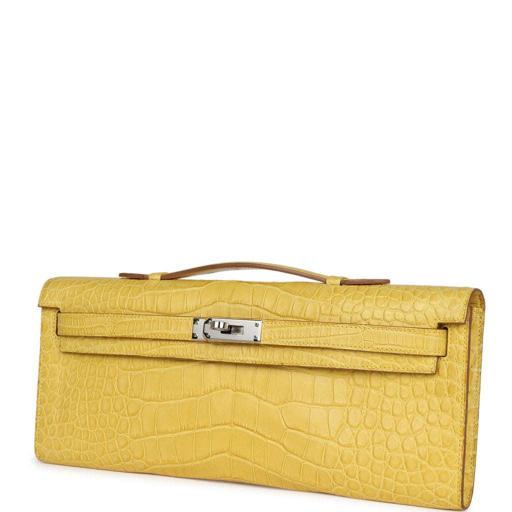 Hermès Kelly Cut Mimosa Matte Faux Leather Palladium Hardware