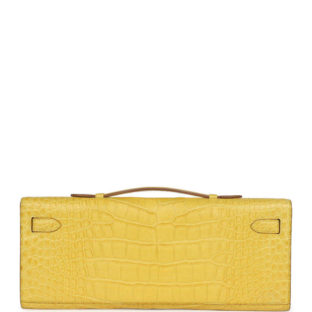 Hermès Kelly Cut Mimosa Matte Faux Leather Palladium Hardware