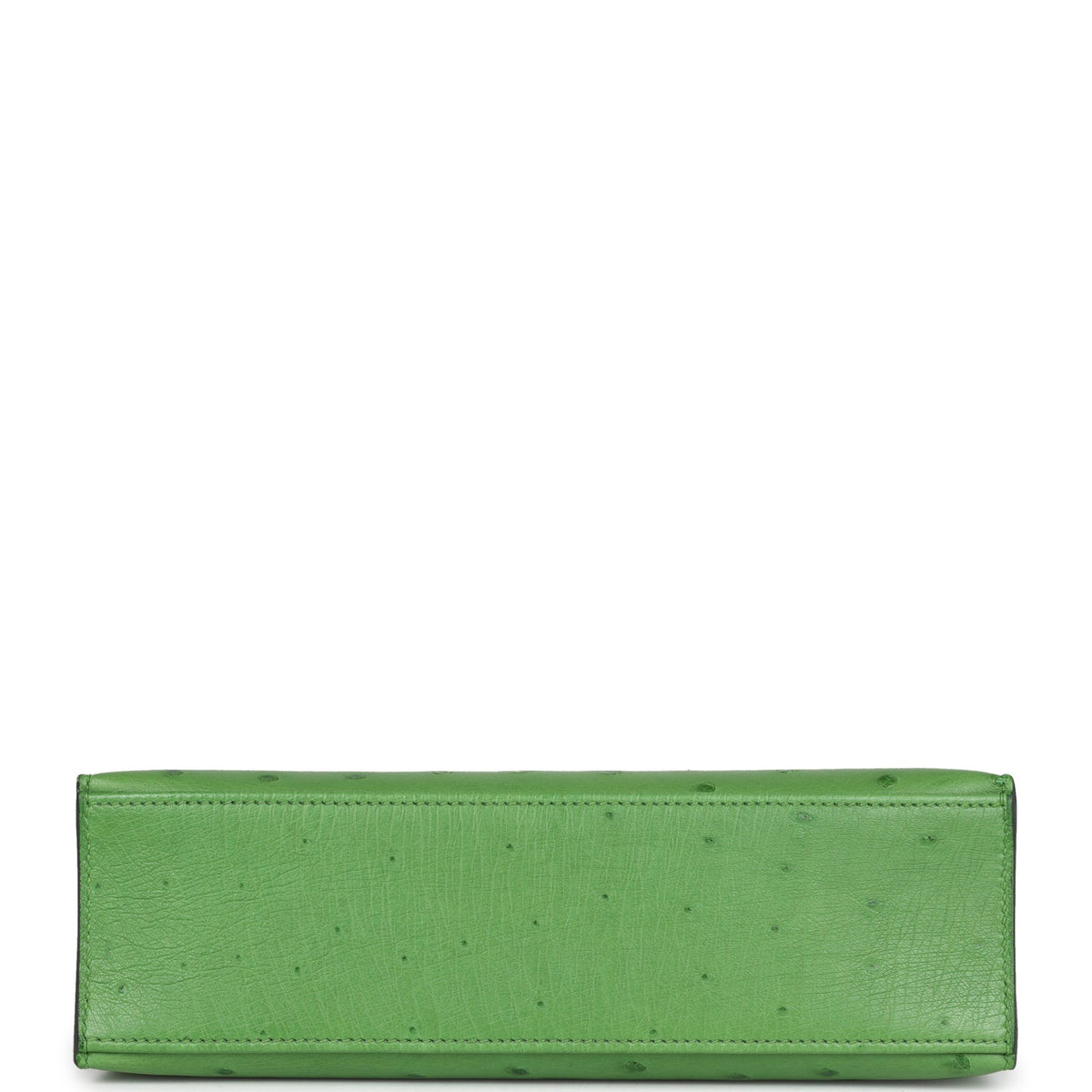 Hermès Kelly Pochette Vert Yucca Ostrich Palladium Hardware