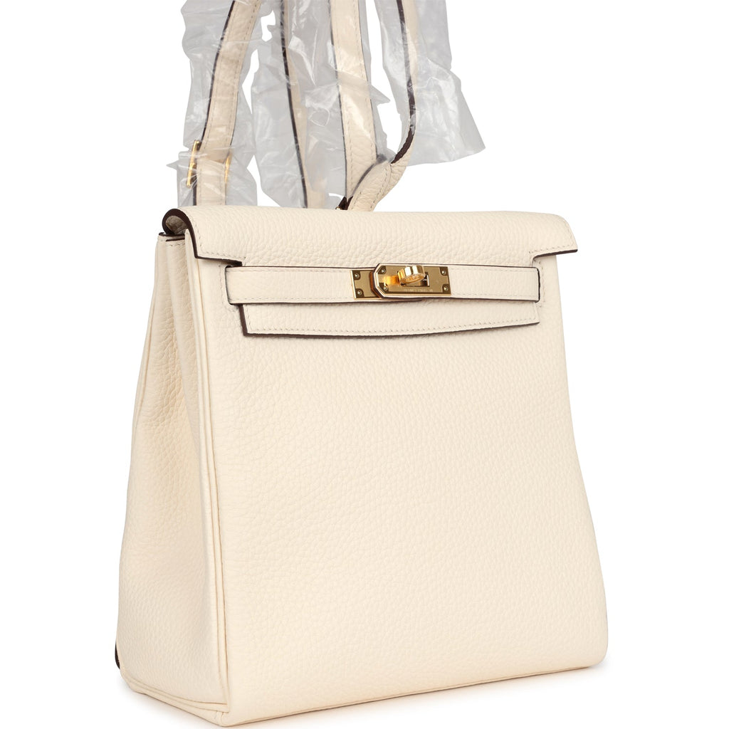 Hermès Kelly Ado II Backpack Nata Clemence Gold Hardware