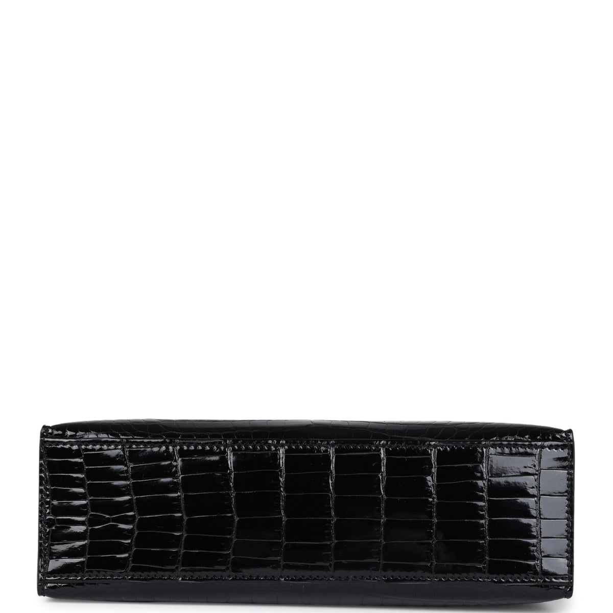 Hermès Kelly Pochette Black Shiny Faux Leather Gold Hardware