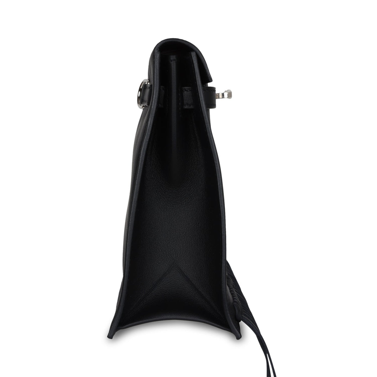 Hermès Kelly Danse Anate Black Swift Palladium Hardware