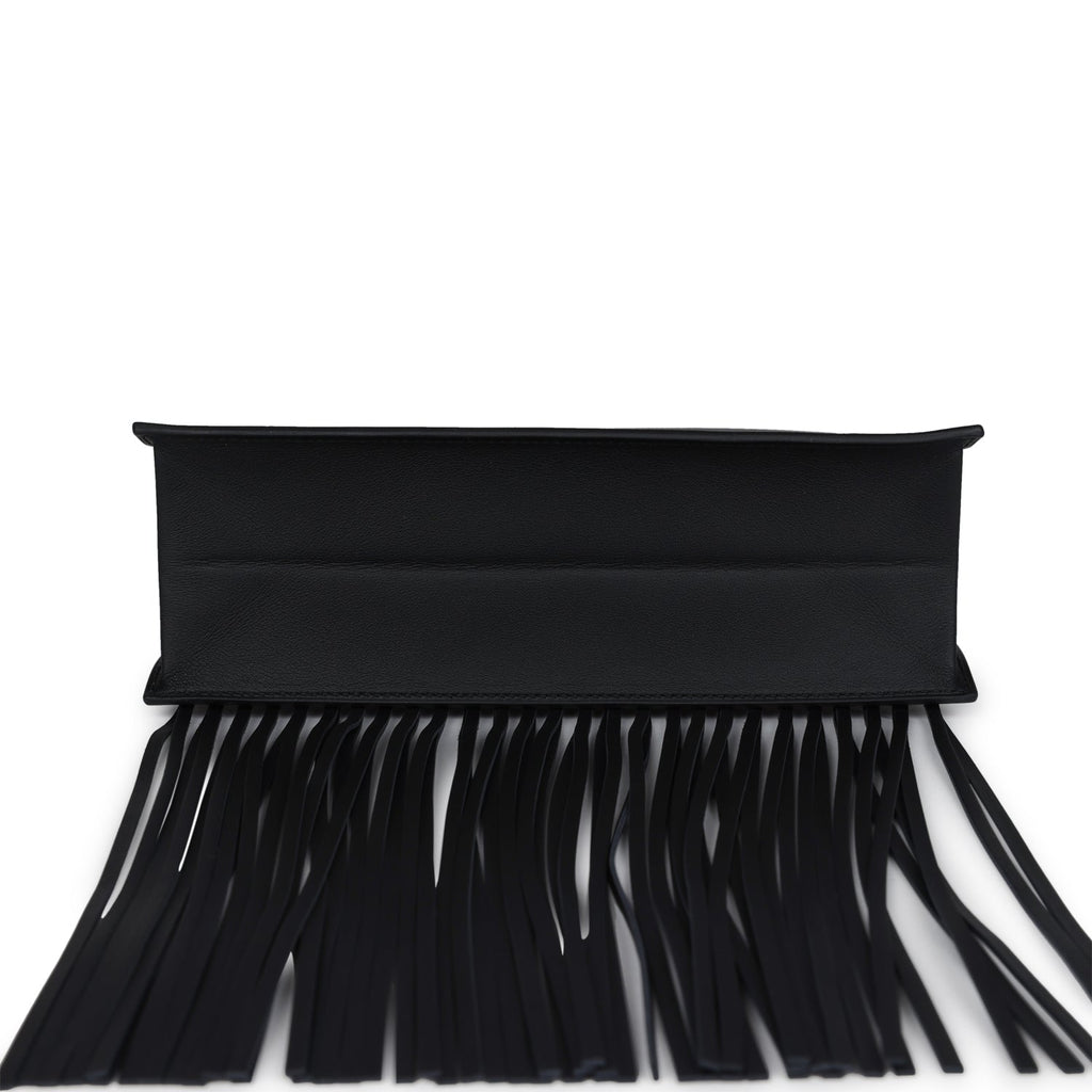 Hermès Kelly Danse Anate Black Swift Palladium Hardware
