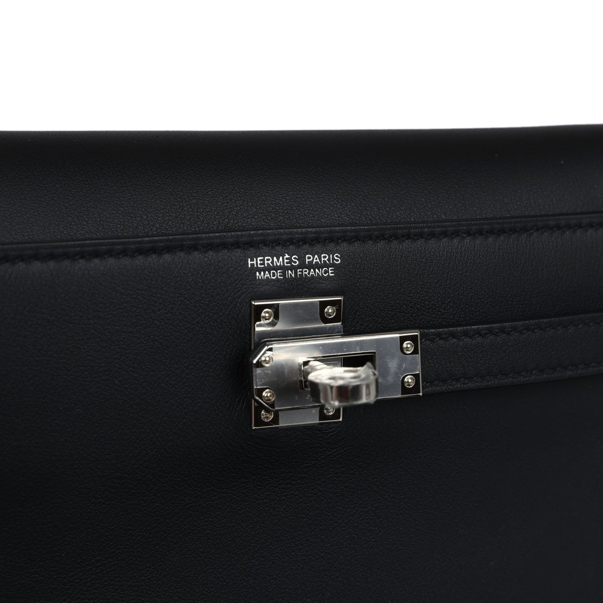 Hermès Kelly Danse Anate Black Swift Palladium Hardware