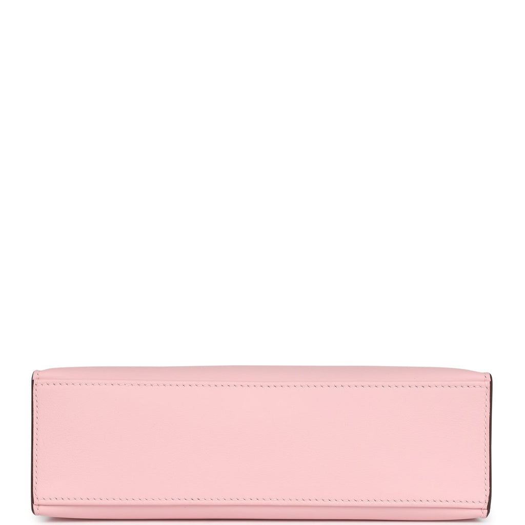Hermès Kelly Pochette Rose Sakura Swift Palladium Hardware