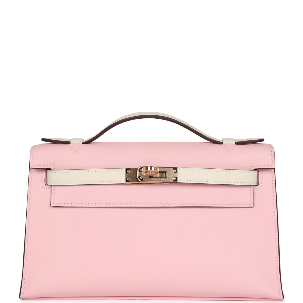 Hermès Special Order (HSS) Kelly Pochette Rose Sakura and Nata Swift Rose Gold Hardware