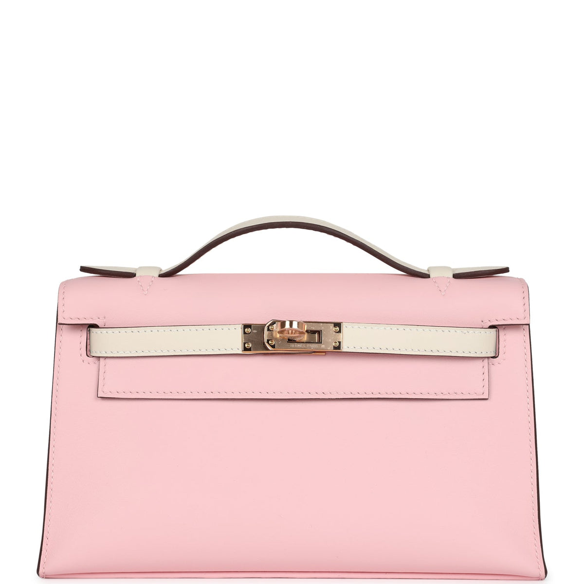 Hermès Special Order (HSS) Kelly Pochette Rose Sakura and Nata Swift Rose Gold Hardware