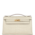 Hermès Kelly Pochette Beton Matte Faux Leather Gold Hardware