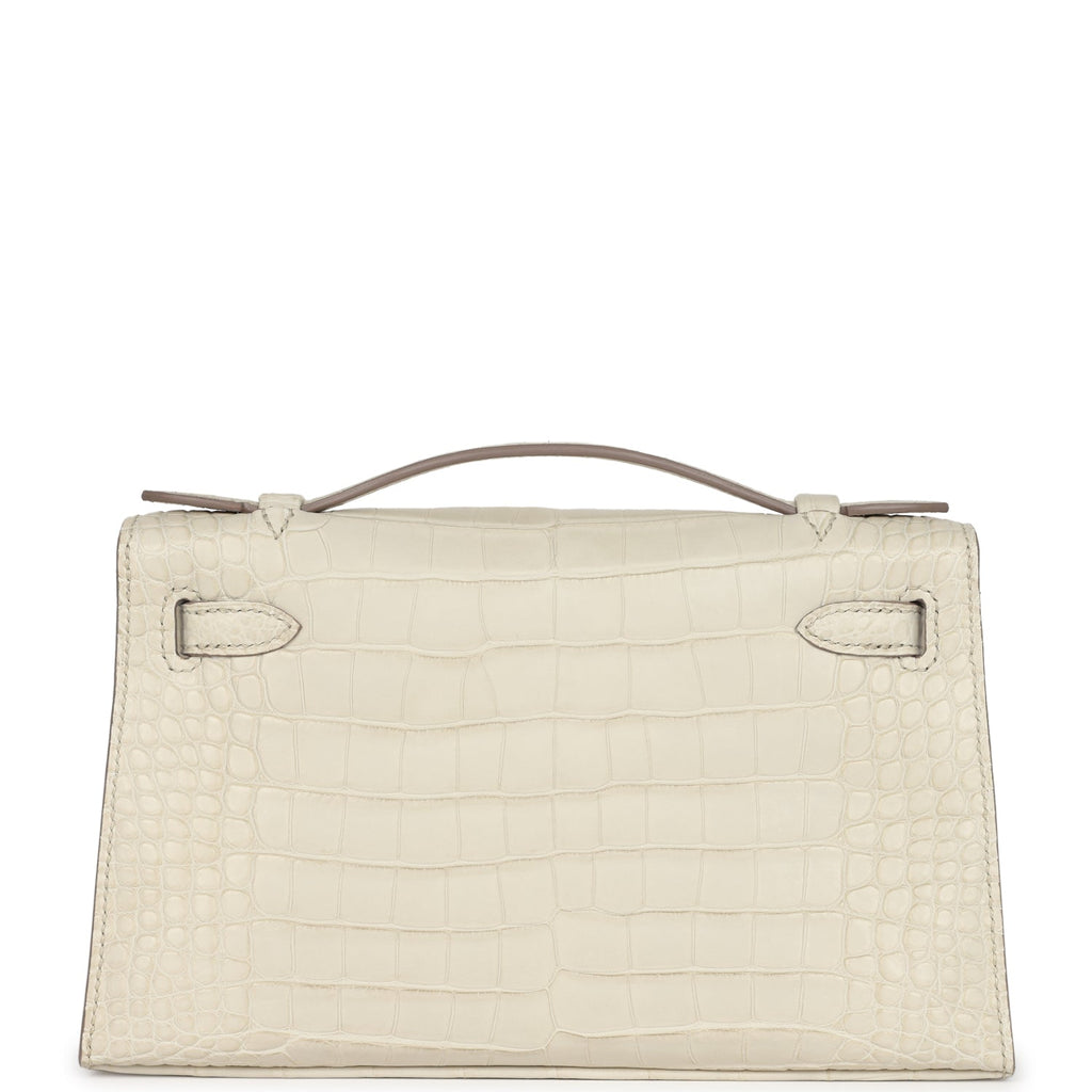 Hermès Kelly Pochette Beton Matte Faux Leather Gold Hardware