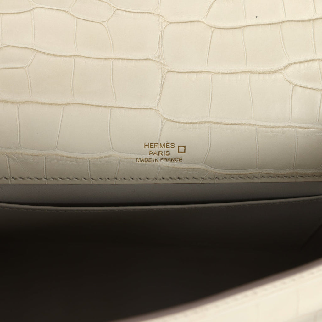 Hermès Kelly Pochette Beton Matte Faux Leather Gold Hardware