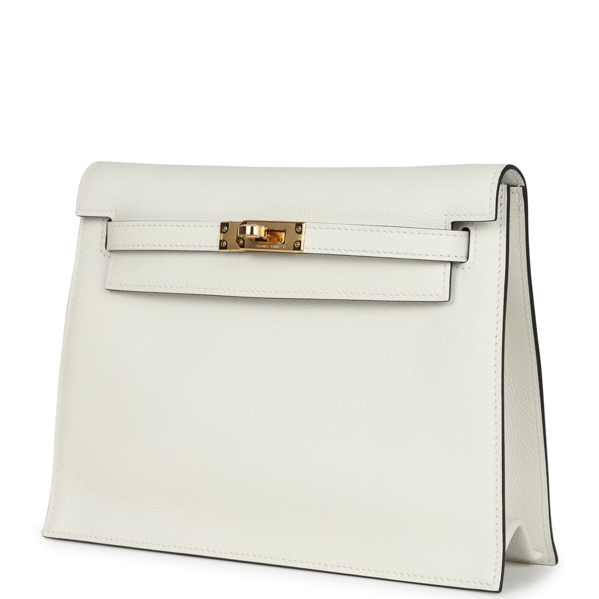 Hermès Kelly Danse White Evercolor Verso Gold Hardware