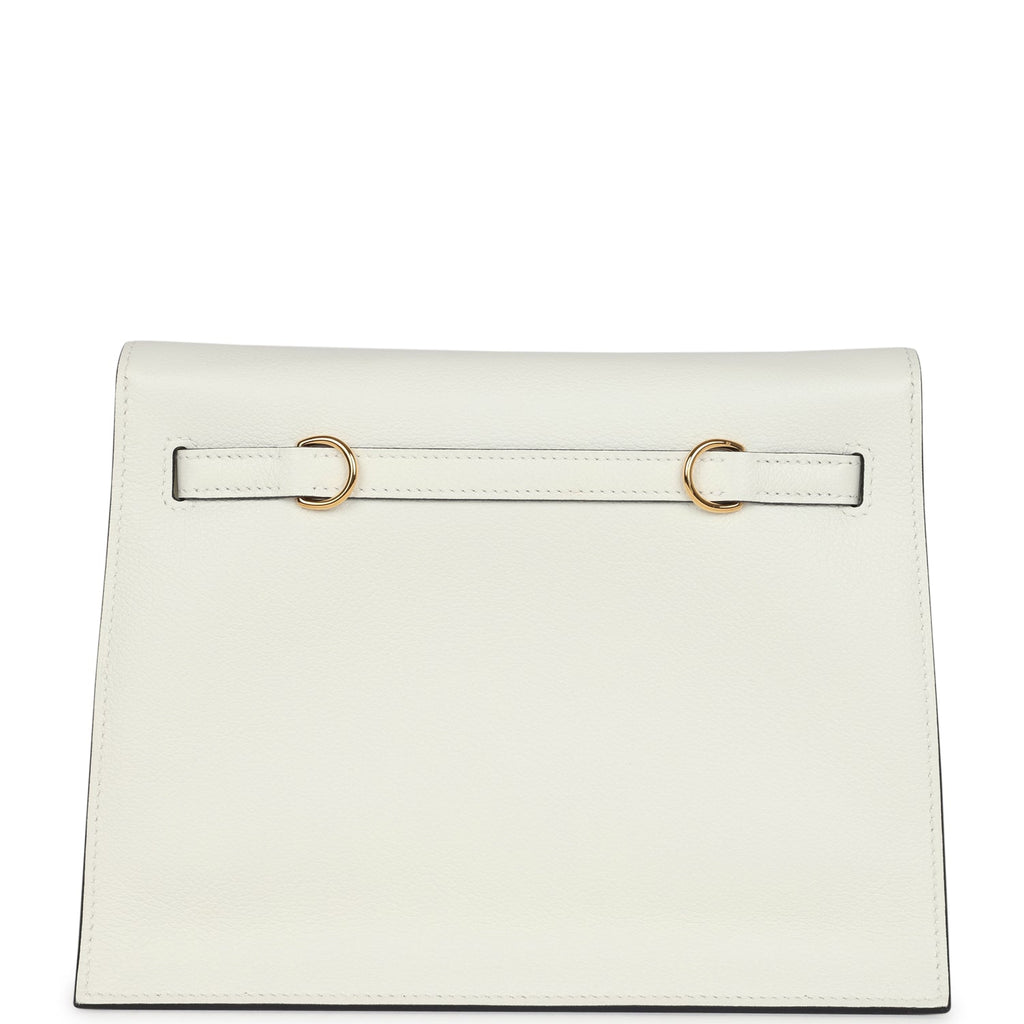 Hermès Kelly Danse White Evercolor Verso Gold Hardware