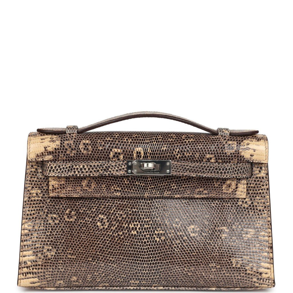 Hermès Kelly Pochette Desert Faux Leather Palladium Hardware