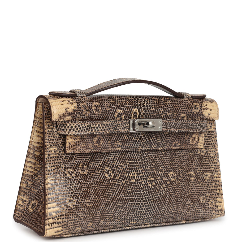 Hermès Kelly Pochette Desert Faux Leather Palladium Hardware