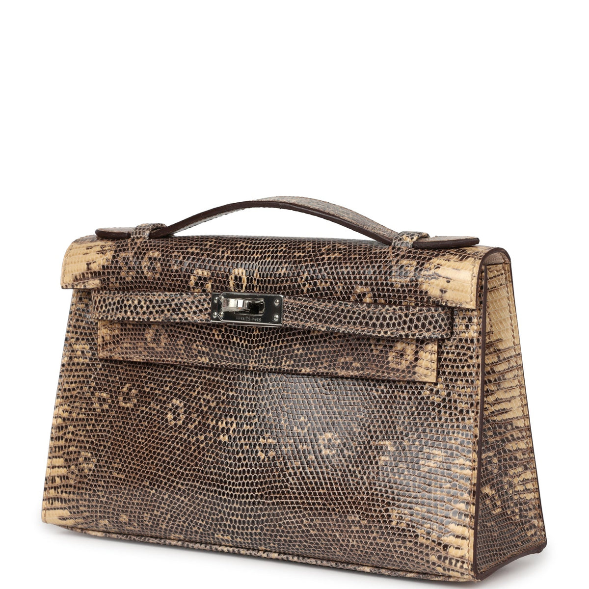 Hermès Kelly Pochette Desert Faux Leather Palladium Hardware
