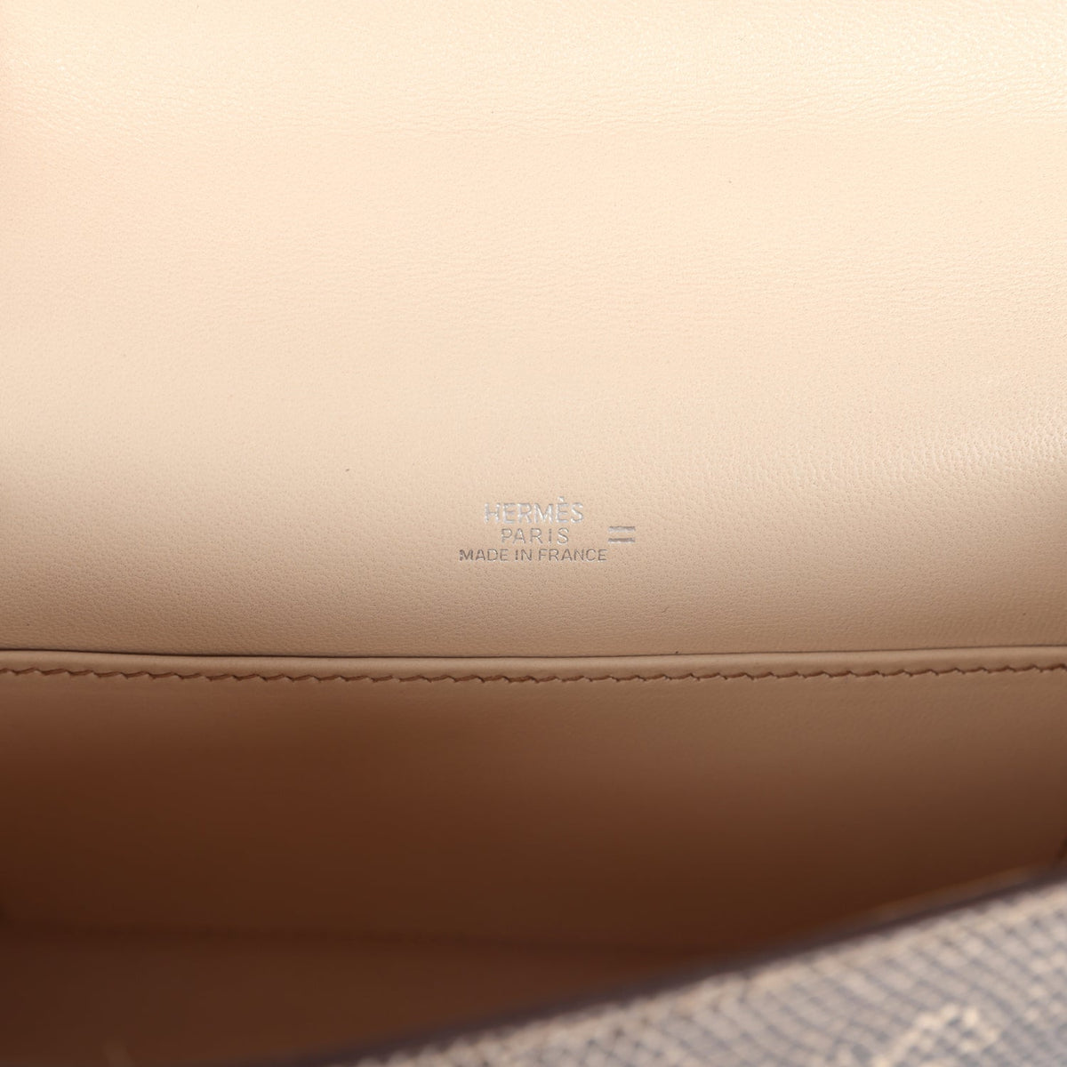 Hermès Kelly Pochette Desert Faux Leather Palladium Hardware