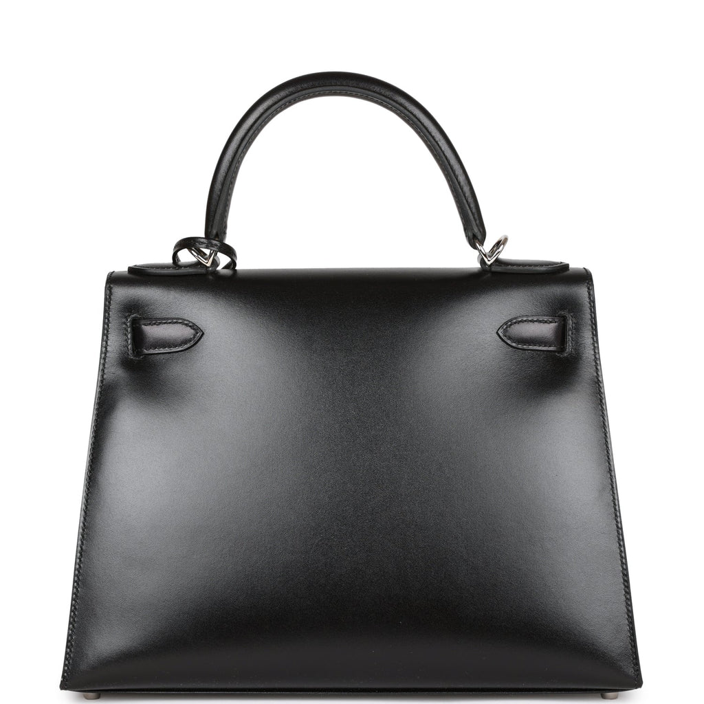 Hermès Kelly Sellier 28 Black Box Palladium Hardware