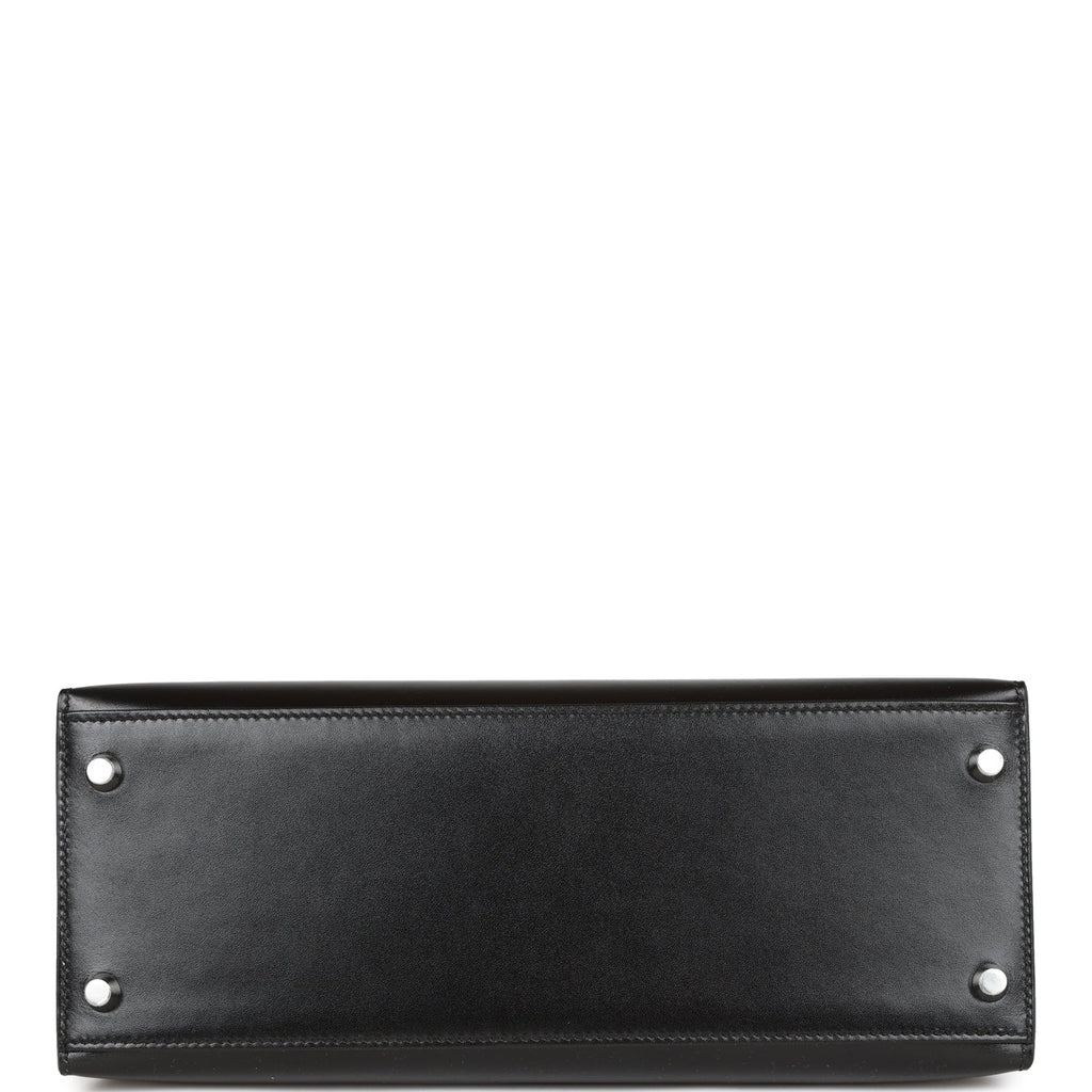 Hermès Kelly Sellier 28 Black Box Palladium Hardware