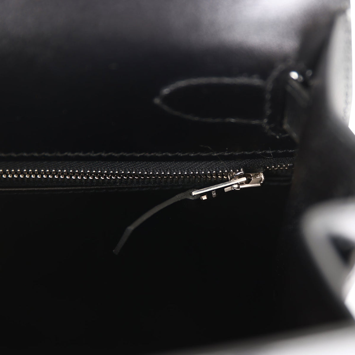 Hermès Kelly Sellier 28 Black Box Palladium Hardware