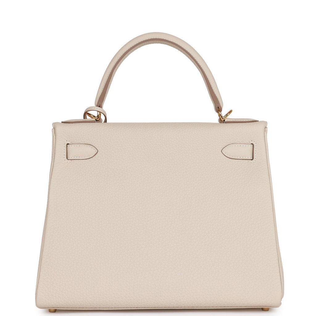 Hermès Kelly Retourne 28 Craie Togo Gold Hardware
