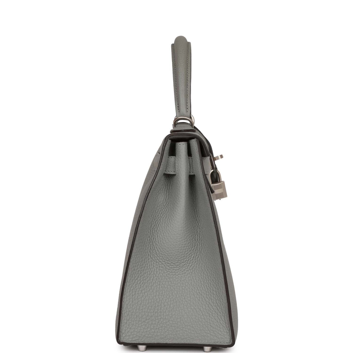 Hermès Special Order (HSS) Kelly Sellier 28 Gris Mouette Verso Togo Brushed Palladium Hardware