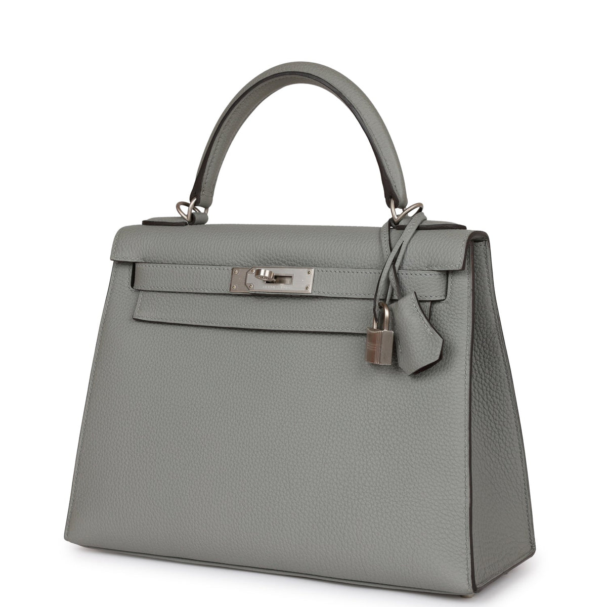 Hermès Special Order (HSS) Kelly Sellier 28 Gris Mouette Verso Togo Brushed Palladium Hardware