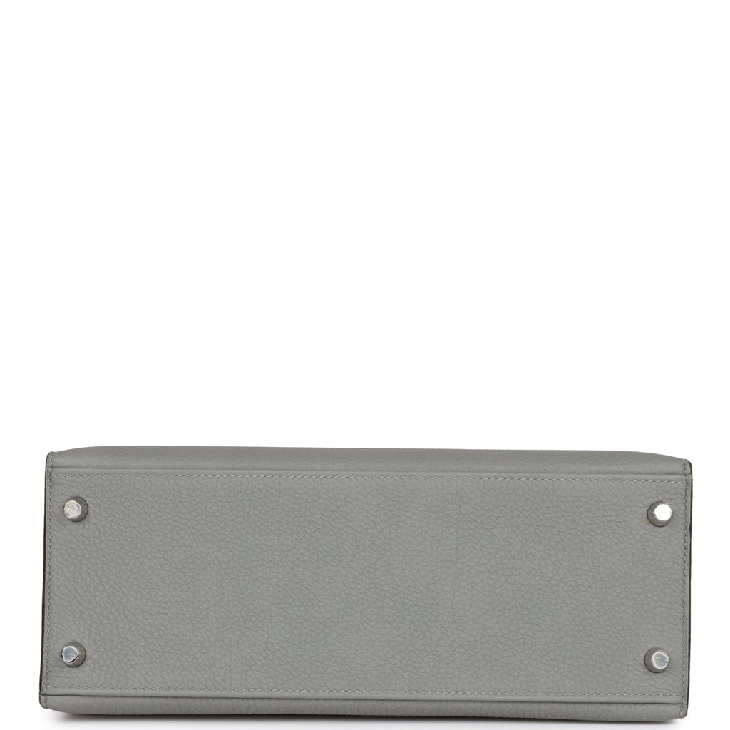 Hermès Special Order (HSS) Kelly Sellier 28 Gris Mouette Verso Togo Brushed Palladium Hardware