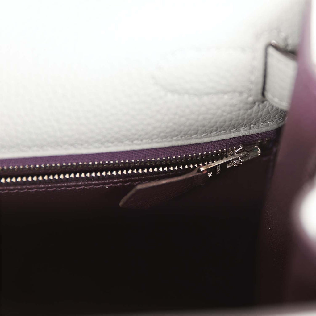 Hermès Special Order (HSS) Kelly Sellier 28 Gris Mouette Verso Togo Brushed Palladium Hardware