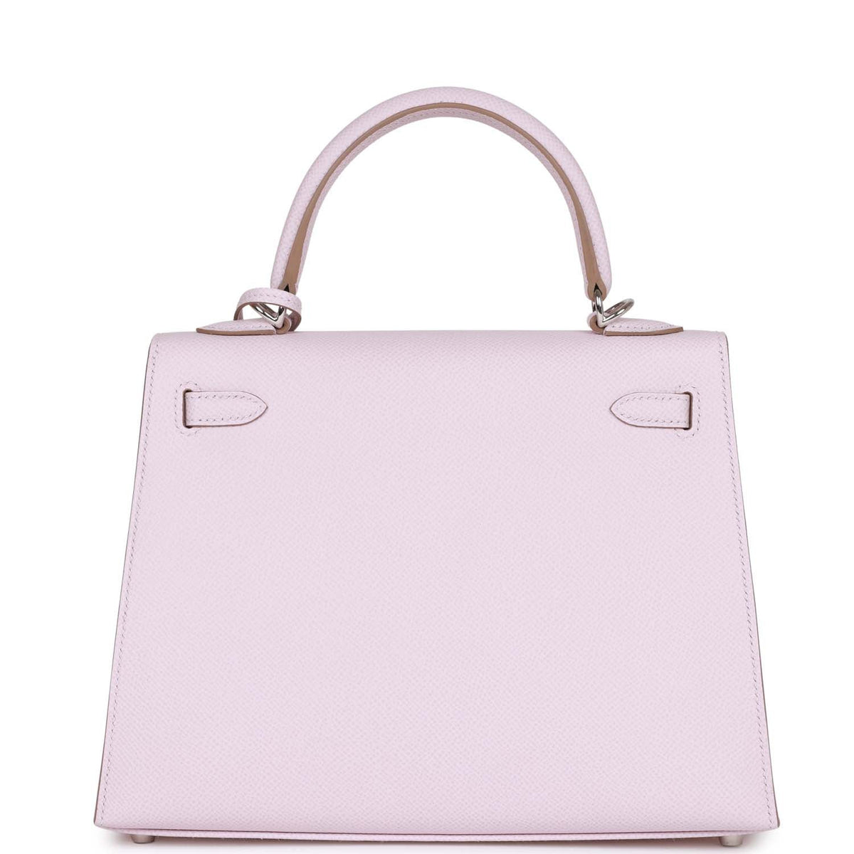 Hermès Kelly Sellier 25 Mauve Pale Epsom Palladium Hardware