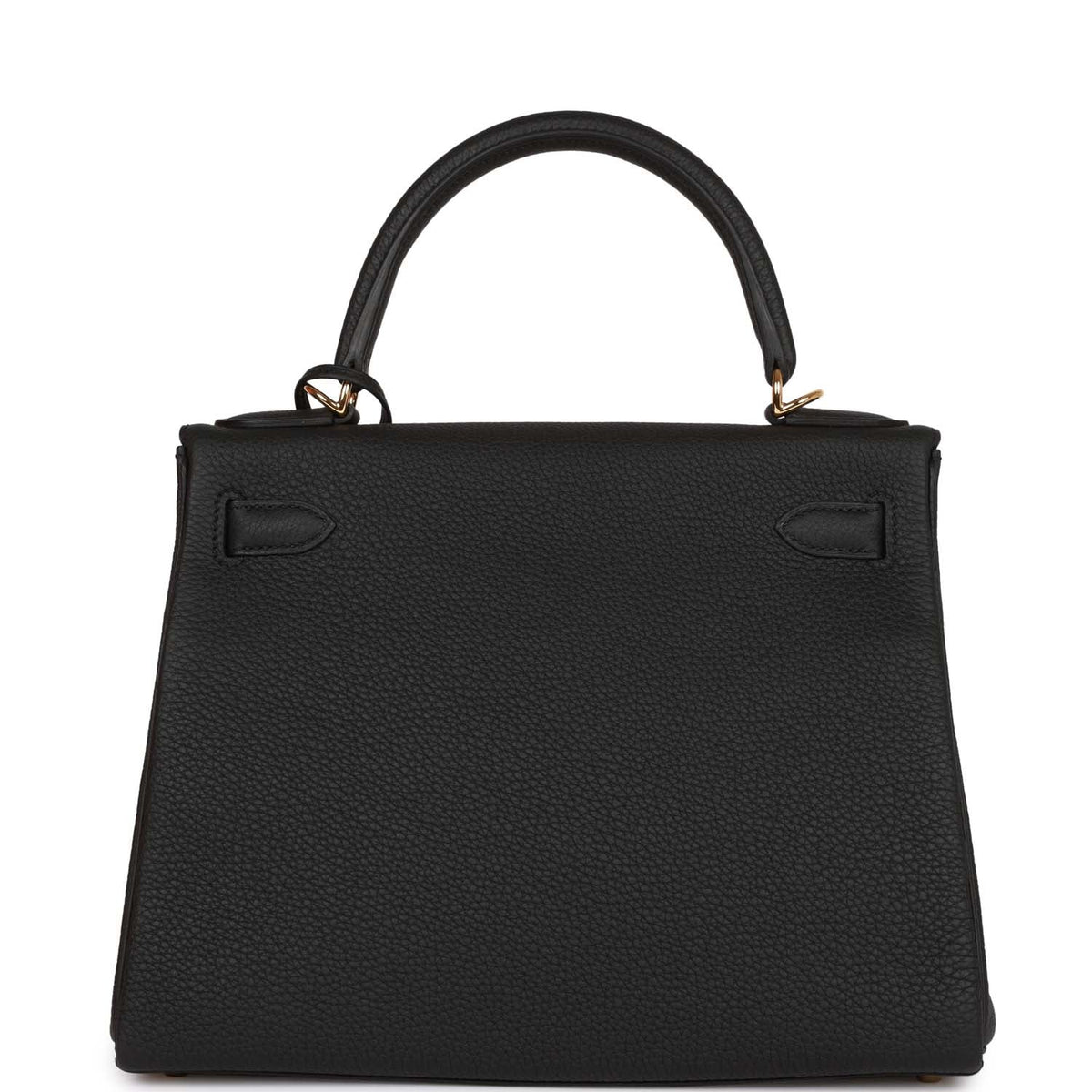 Hermès Kelly Retourne 28 Black Togo Gold Hardware