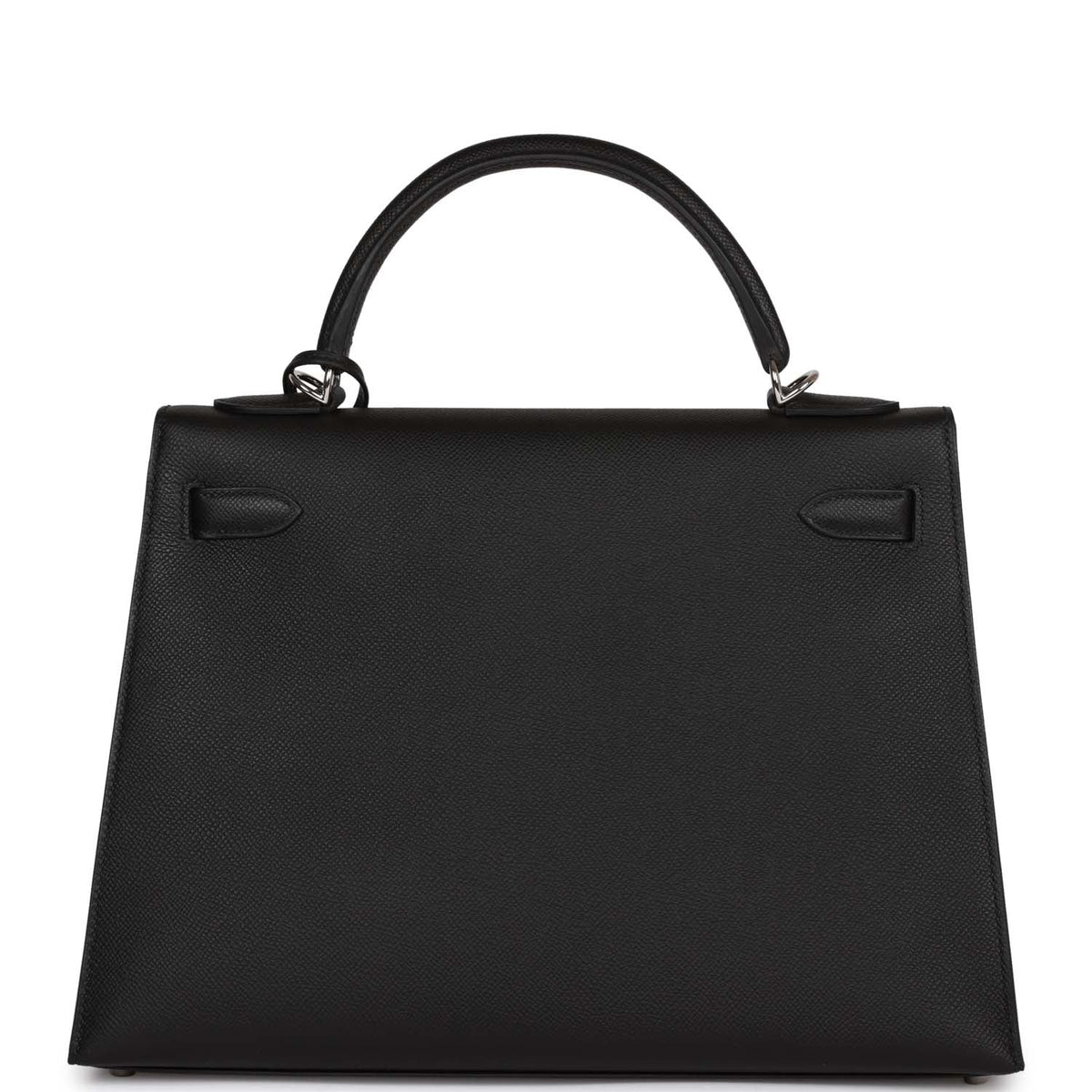 Hermès Kelly Sellier 32 Black Epsom Palladium Hardware
