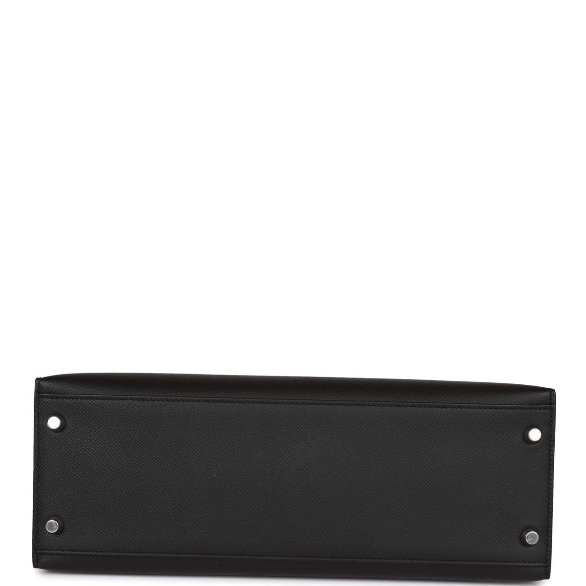 Hermès Kelly Sellier 32 Black Epsom Palladium Hardware