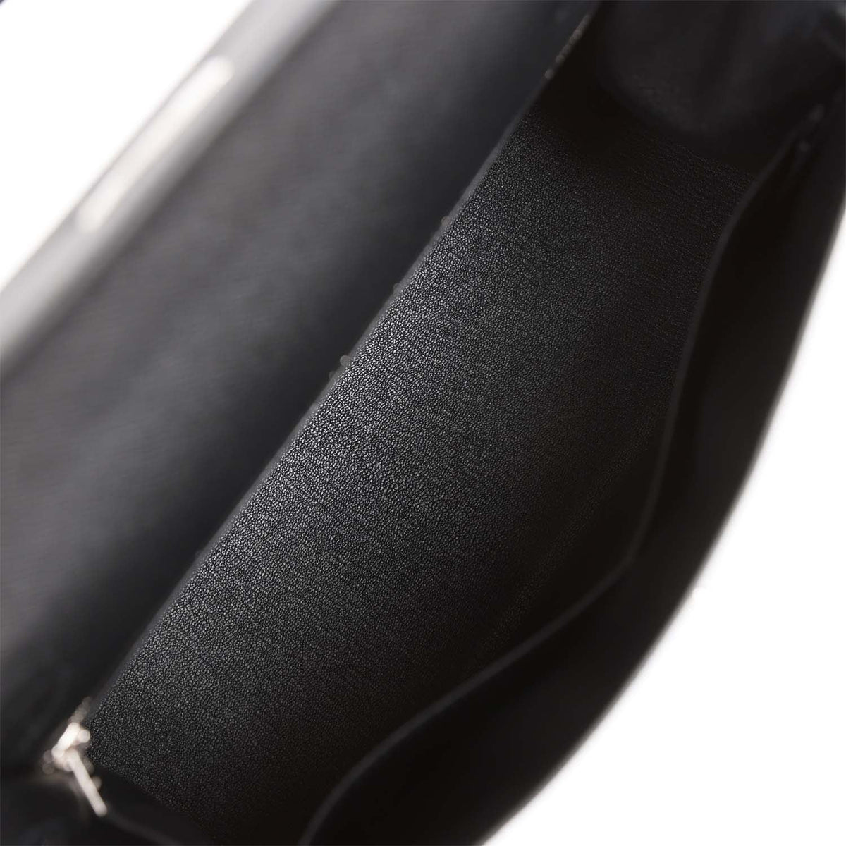 Hermès Kelly Sellier 32 Black Epsom Palladium Hardware