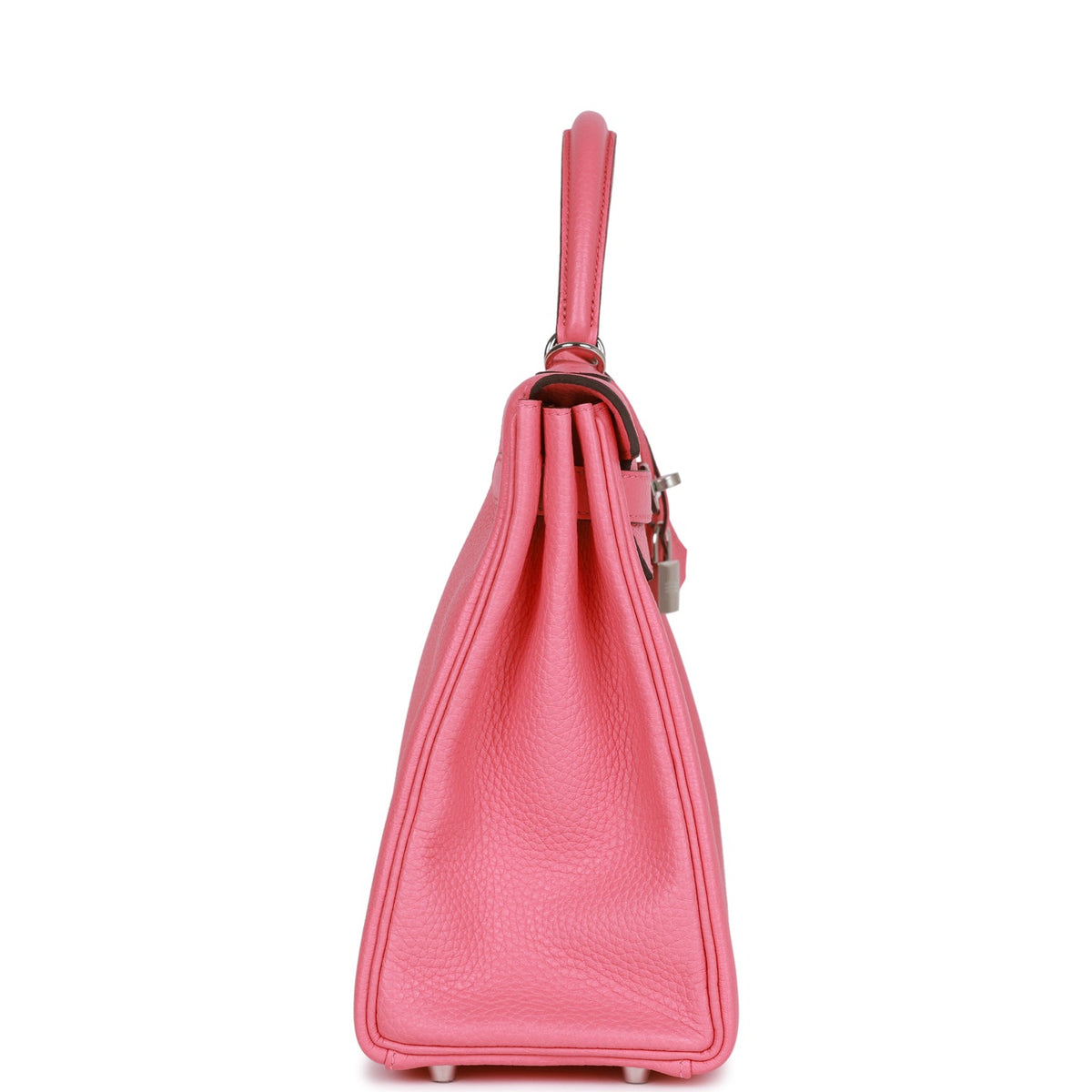 Hermès Kelly Retourne 32 Rose Azalee Clemence Palladium Hardware
