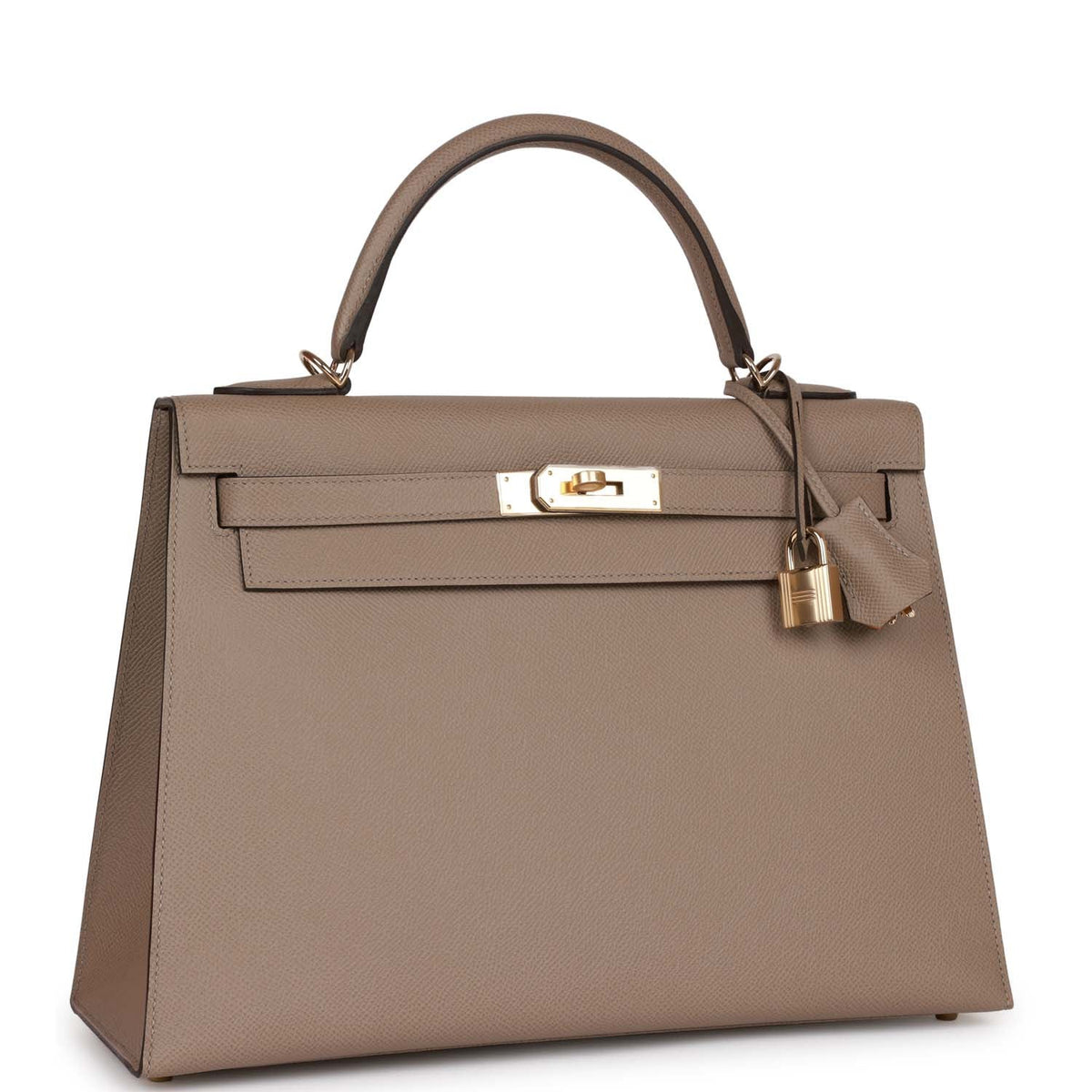 Hermès Special Order (HSS) Kelly Sellier 32 Gris Asphalte Verso Epsom Permabrass Hardware
