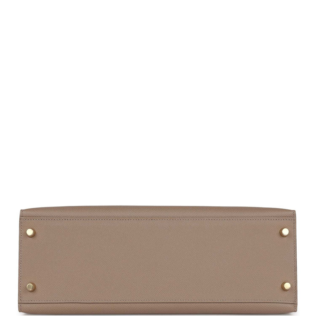 Hermès Special Order (HSS) Kelly Sellier 32 Gris Asphalte Verso Epsom Permabrass Hardware
