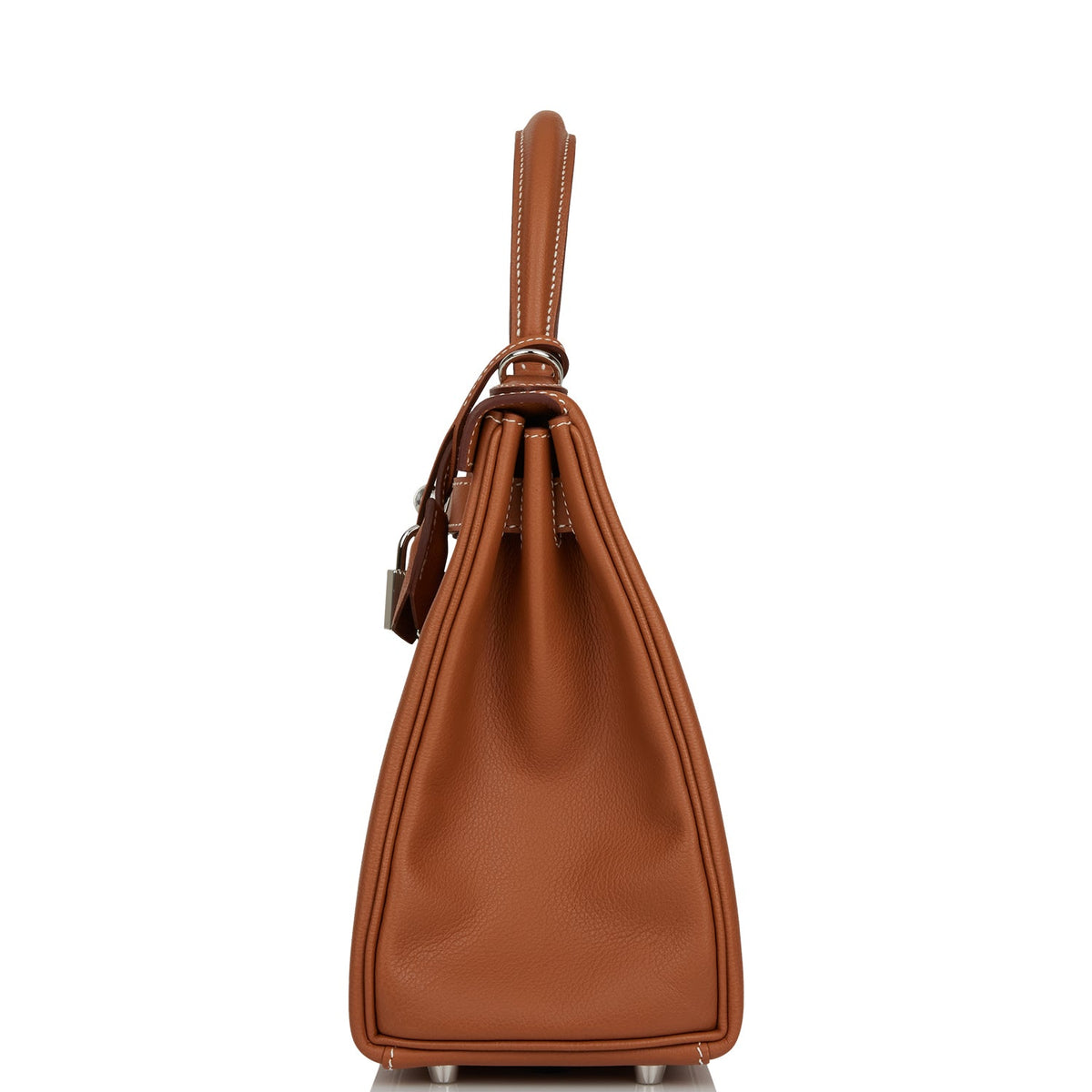 Hermès Kelly Retourne 28 Gold Evercolor Palladium Hardware