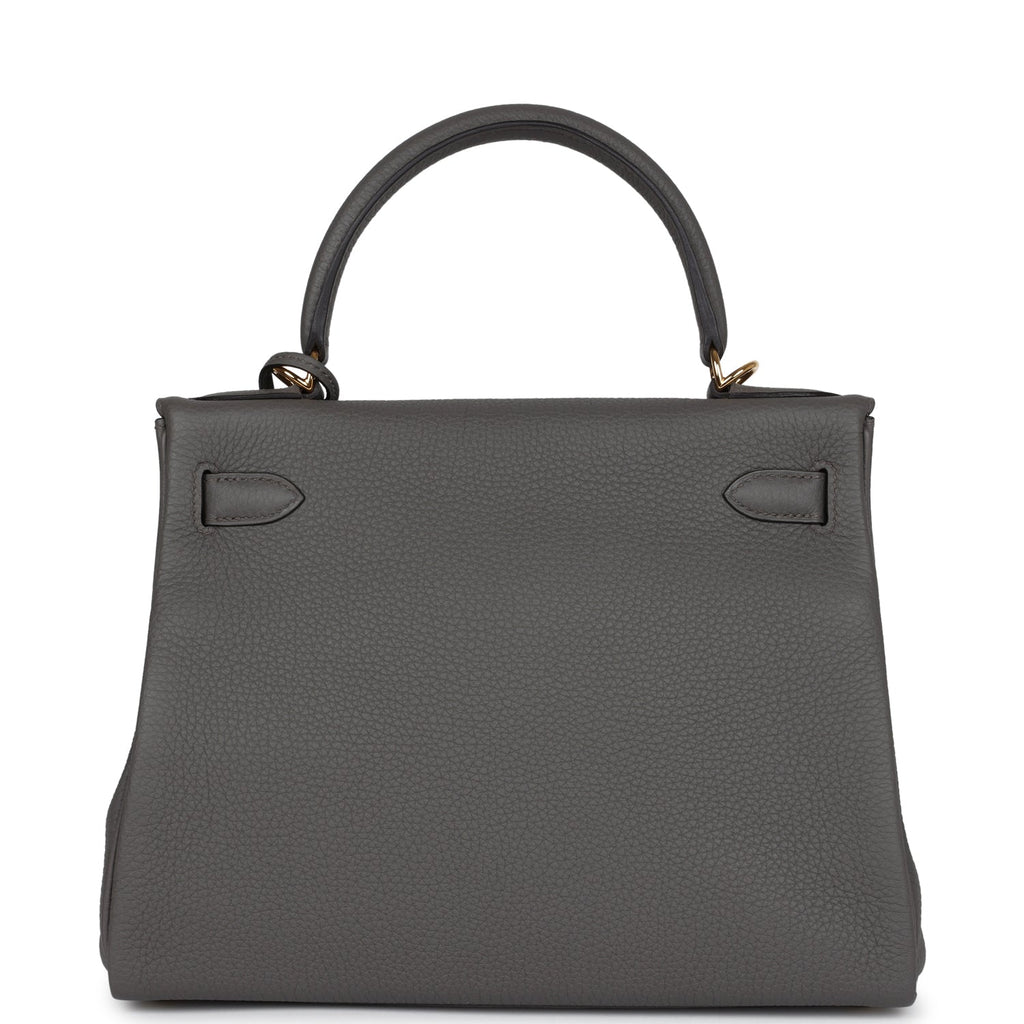 Hermès Kelly Retourne 28 Etain Togo Gold Hardware