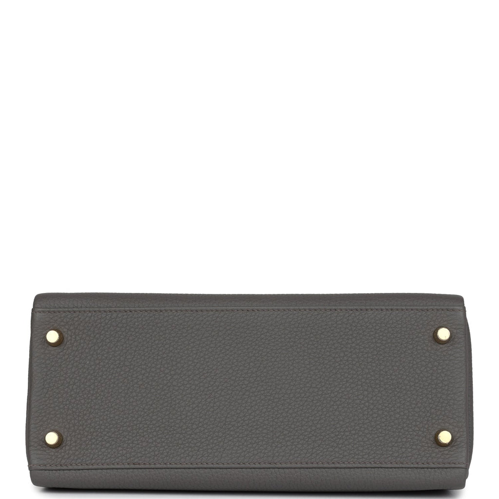 Hermès Kelly Retourne 28 Etain Togo Gold Hardware