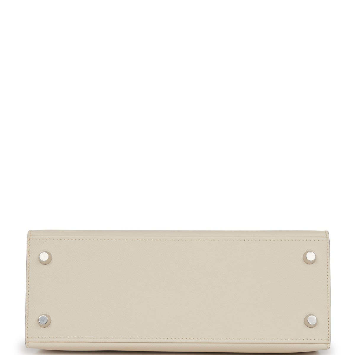 Hermès Special Order (HSS) Kelly Sellier 25 Craie and Gris Mouette Epsom Brushed Palladium Hardware