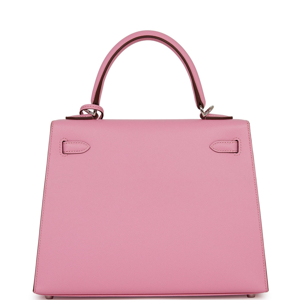 Hermès Kelly Sellier 25 Pink Verso Madame Palladium Hardware
