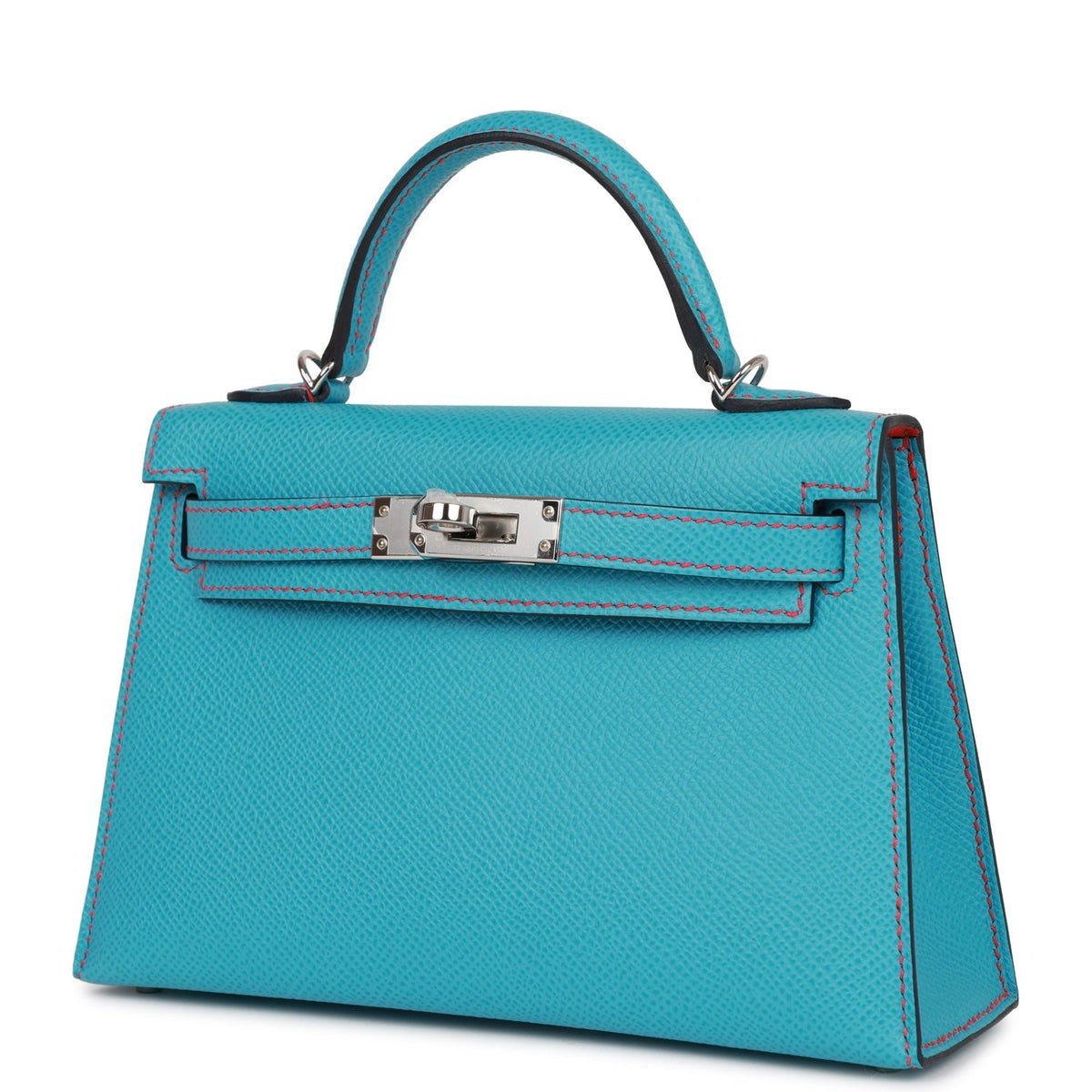Hermès Special Order (HSS) Kelly Sellier 20 Bleu du Nord and Bougainvillea Epsom Palladium Hardware